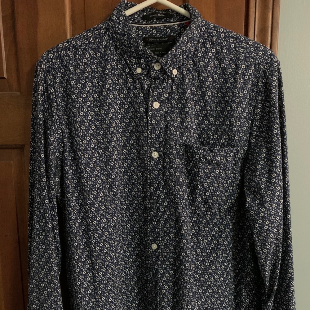 Denim & Flower (Ricky Singh) Button Shirt (Large)